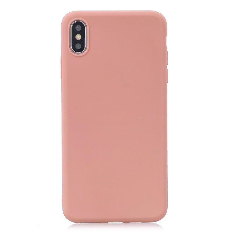 For iPhone XS Max Frosted Solid Color TPU Protective Case