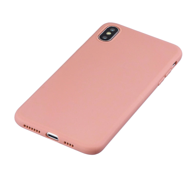 For iPhone XS Max Frosted Solid Color TPU Protective Case