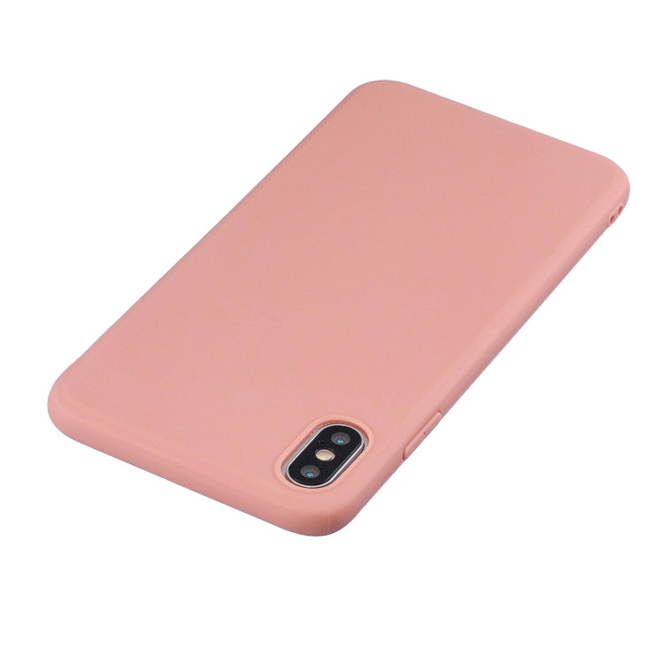 For iPhone XS Max Frosted Solid Color TPU Protective Case