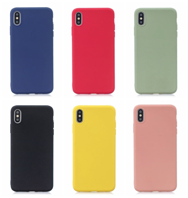 For iPhone XS Max Frosted Solid Color TPU Protective Case