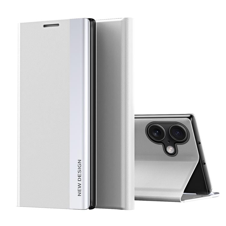 For iPhone 17 Side Electroplated Adsorption Leather Phone Case