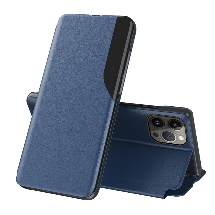 For iPhone 16 Pro Max Side Display Flip Leather Phone Case