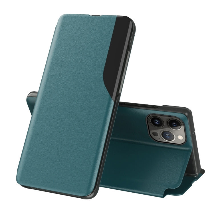 For iPhone 16 Pro Side Display Flip Leather Phone Case