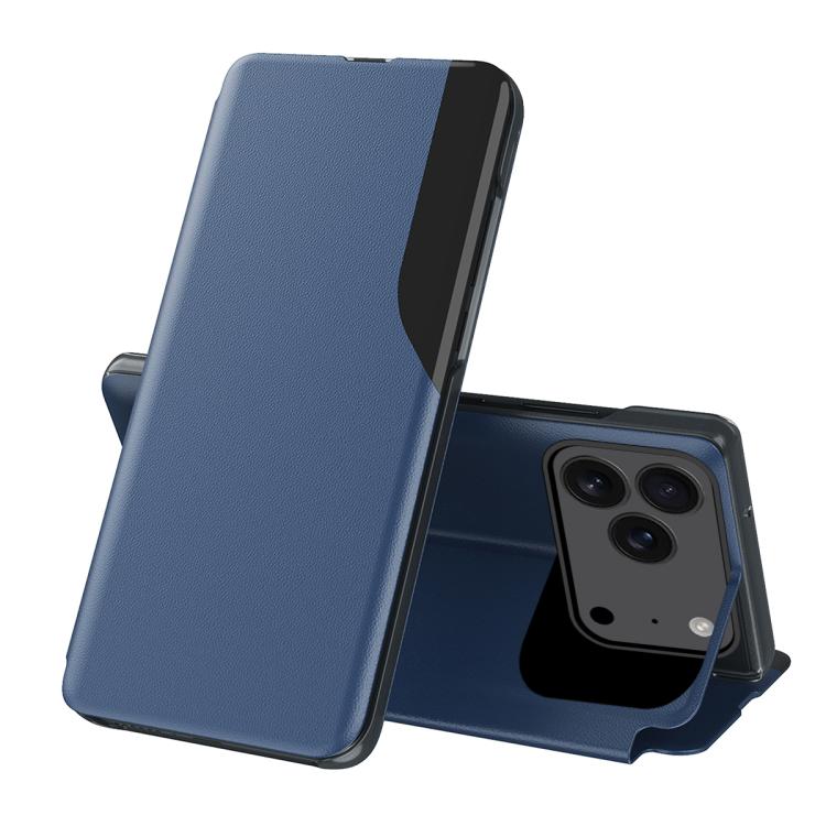 For iPhone 17 Pro Max Side Display Flip Leather Phone Case