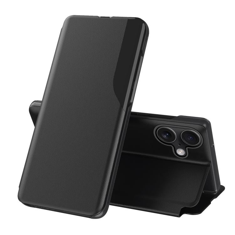 For iPhone 17 Side Display Flip Leather Phone Case