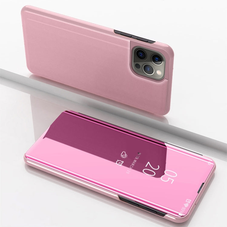 For iPhone 16 Pro Plated Mirror Horizontal Flip Leather Phone Case with Holder