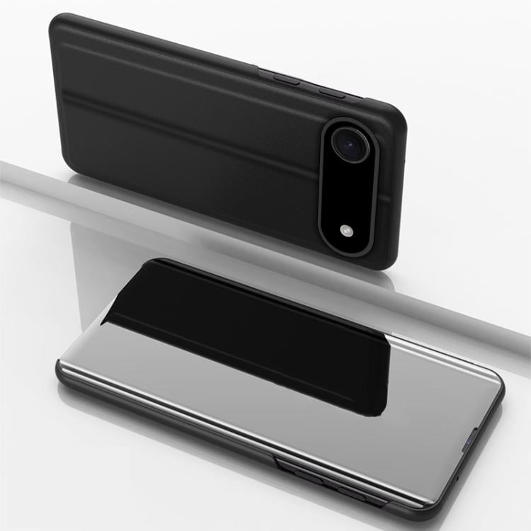 For iPhone Air Plated Mirror Horizontal Flip Leather Phone Case with Holder