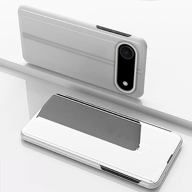For iPhone Air Plated Mirror Horizontal Flip Leather Phone Case with Holder