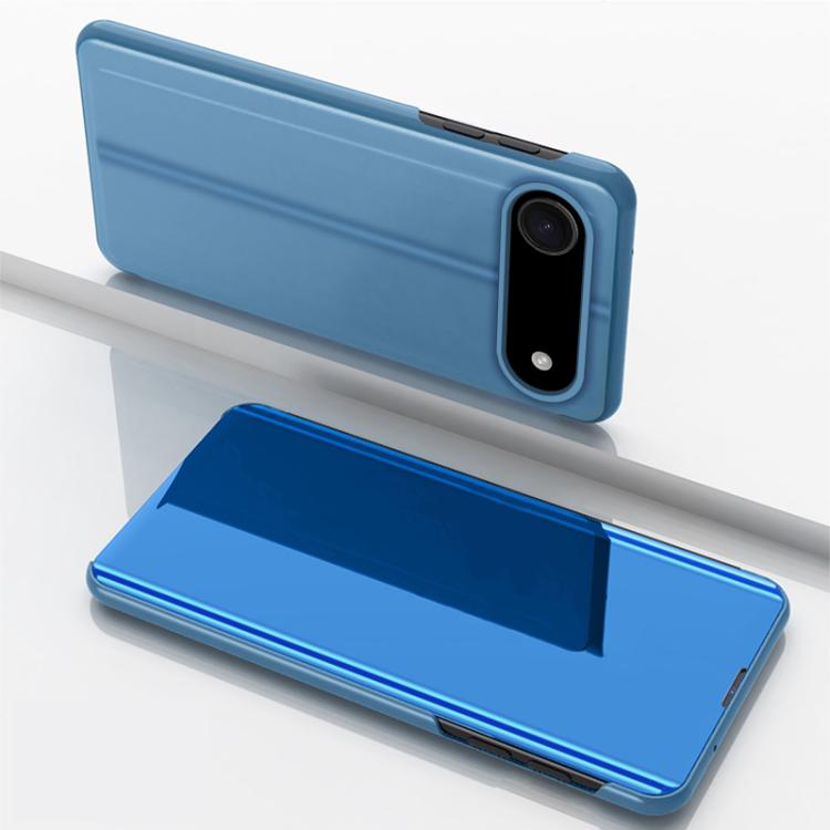 For iPhone Air Plated Mirror Horizontal Flip Leather Phone Case with Holder