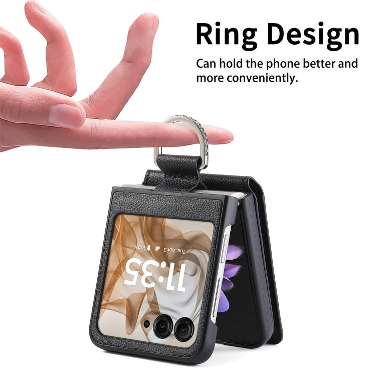 For Motorola Razr 50 Ultra Litchi Texture Leather Ring Wallet Phone Case