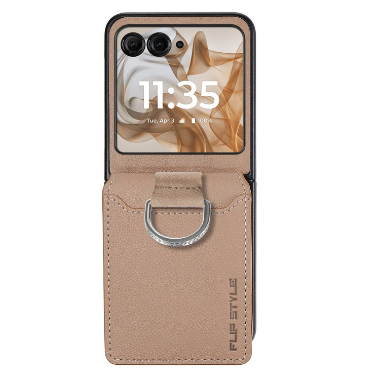 For Motorola Razr 50 Ultra Litchi Texture Leather Ring Wallet Phone Case
