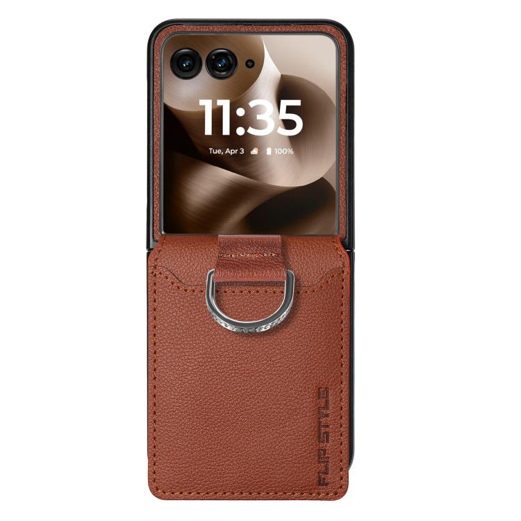 For Motorola Razr 60 Ultra Litchi Texture Leather Ring Wallet Phone Case