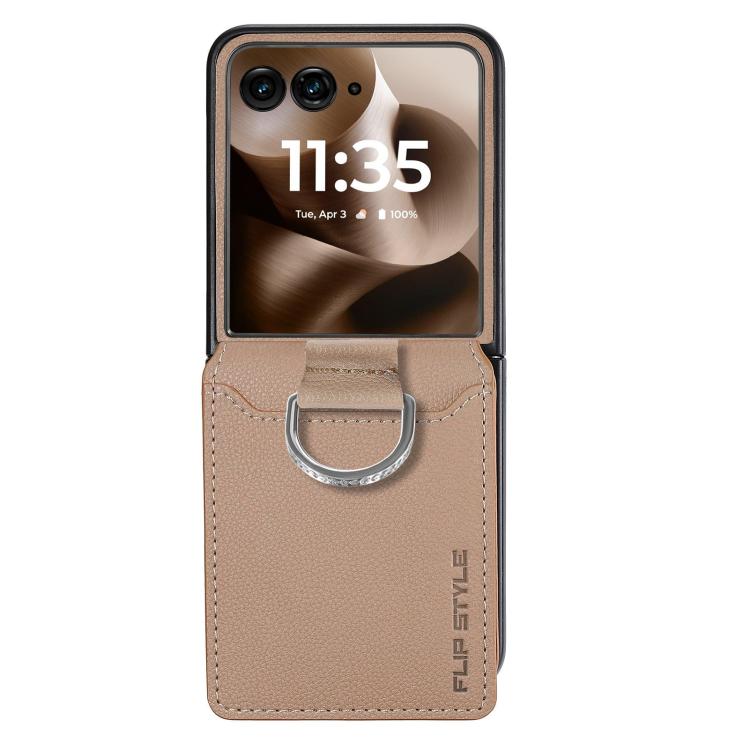 For Motorola Razr 60 Ultra Litchi Texture Leather Ring Wallet Phone Case