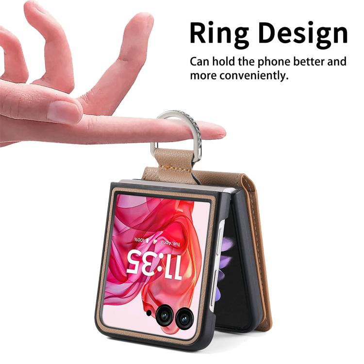For Motorola Razr 60 Ultra Litchi Texture Leather Ring Wallet Phone Case