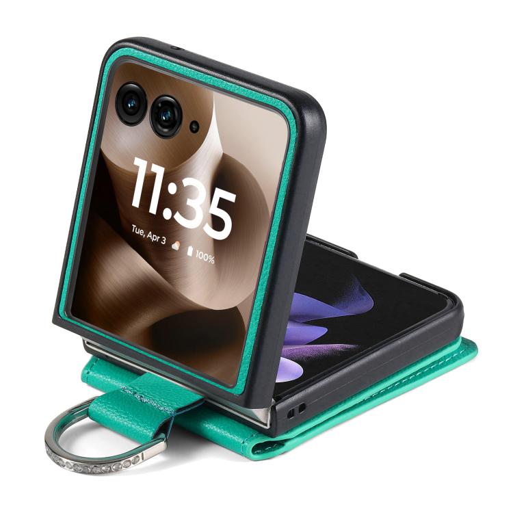 For Motorola Razr 60 Ultra Litchi Texture Leather Ring Wallet Phone Case