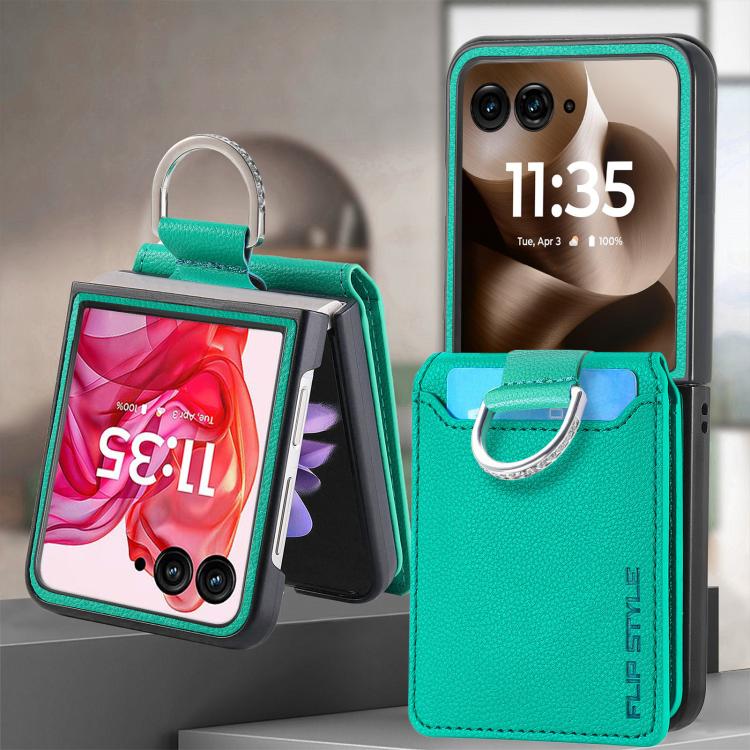 For Motorola Razr 60 Ultra Litchi Texture Leather Ring Wallet Phone Case