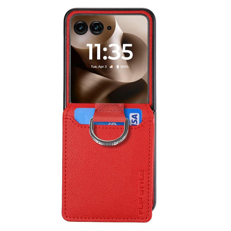 For Motorola Razr 60 Ultra Litchi Texture Leather Ring Wallet Phone Case