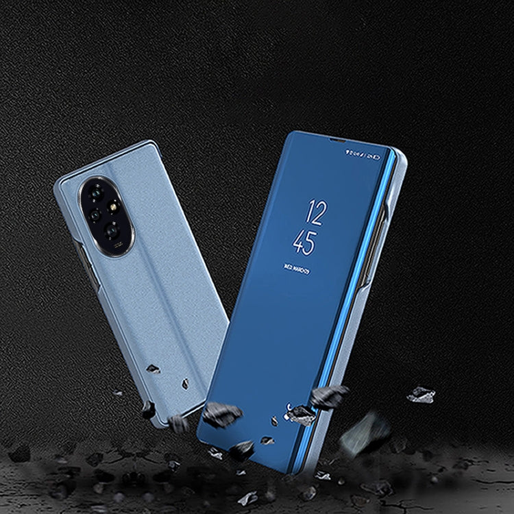 For Honor 200 Pro Plated Mirror Horizontal Flip Leather Phone Case with Holder