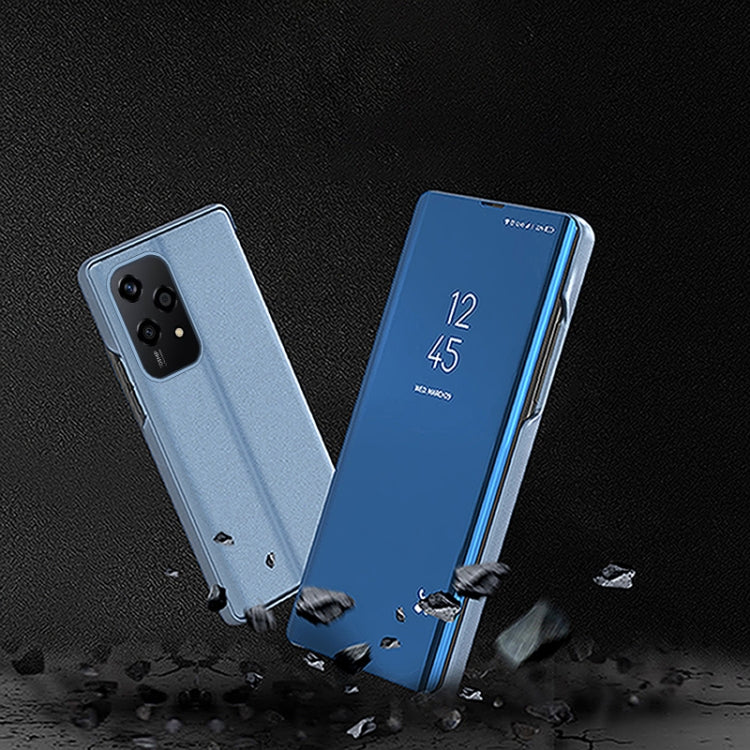 For Honor 200 Lite Global Plated Mirror Horizontal Flip Leather Phone Case with Holder