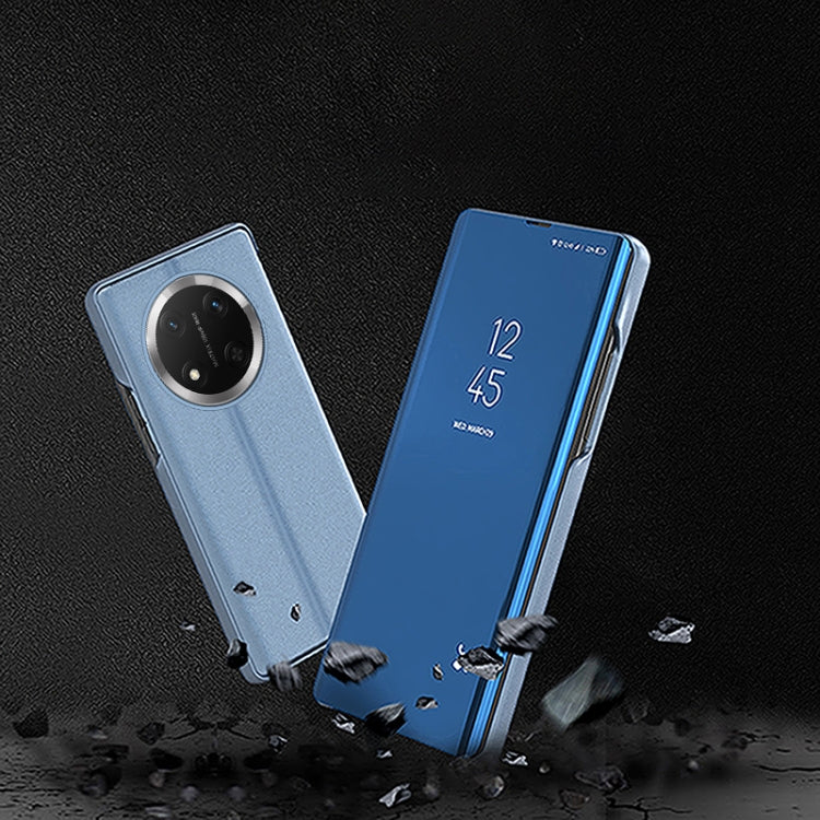 For Honor X9c Plated Mirror Horizontal Flip Leather Phone Case with Holder
