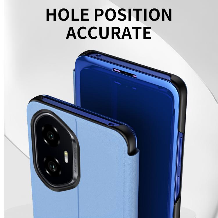 For Honor  300 Plated Mirror Horizontal Flip Leather Phone Case with Holder