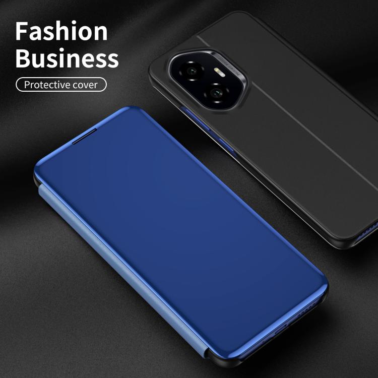 For Honor 300 Pro Plated Mirror Horizontal Flip Leather Phone Case with Holder