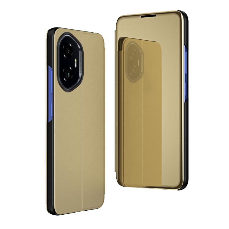 For Honor 300 Pro Plated Mirror Horizontal Flip Leather Phone Case with Holder