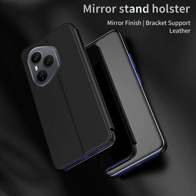 For Honor 400 Pro Global 160.8mm Plated Mirror Horizontal Flip Leather Phone Case with Holder