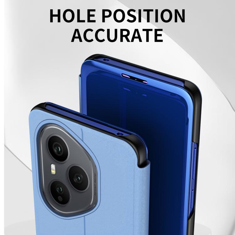 For Honor 400 Pro Global 160.8mm Plated Mirror Horizontal Flip Leather Phone Case with Holder