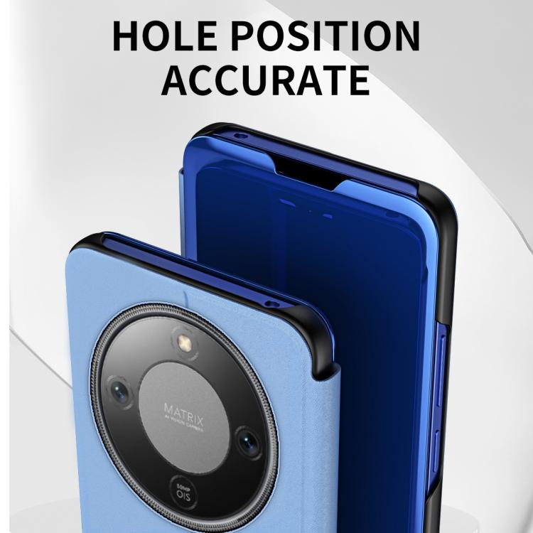 For Honor X9d Plated Mirror Horizontal Flip Leather Phone Case with Holder