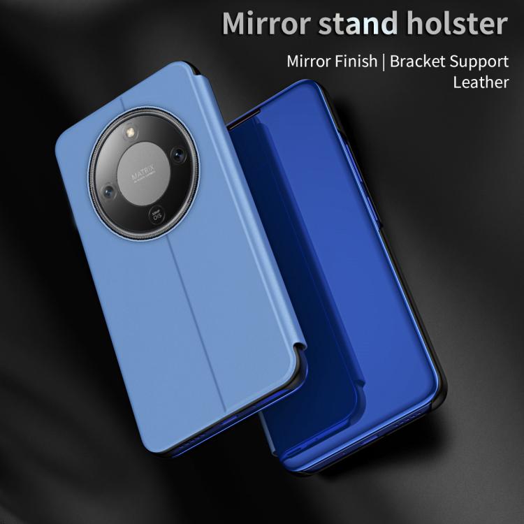 For Honor X9d Plated Mirror Horizontal Flip Leather Phone Case with Holder
