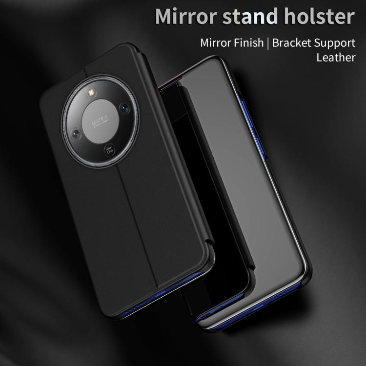 For Honor X9d Plated Mirror Horizontal Flip Leather Phone Case with Holder