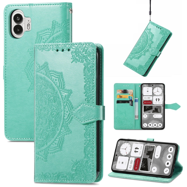 For Nothing Phone 2 Mandala Flower Embossed Leather Phone Case
