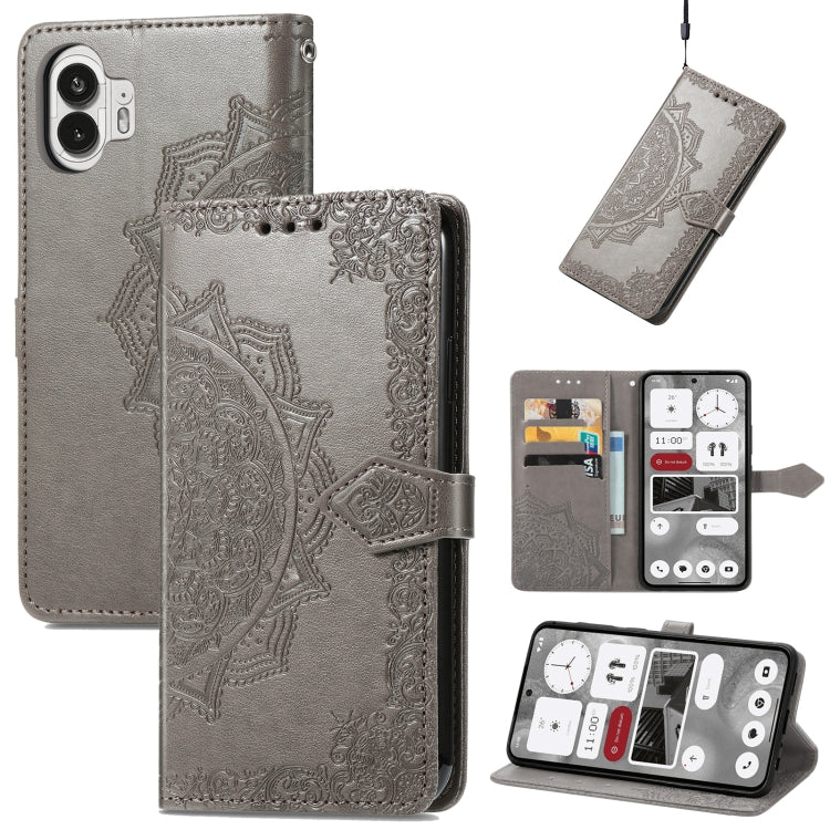 For Nothing Phone 2 Mandala Flower Embossed Leather Phone Case