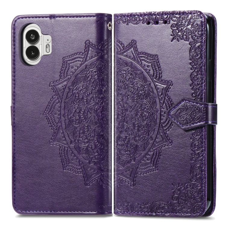 For Nothing Phone 2 Mandala Flower Embossed Leather Phone Case