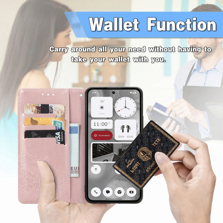 For Nothing Phone 2 Mandala Flower Embossed Leather Phone Case