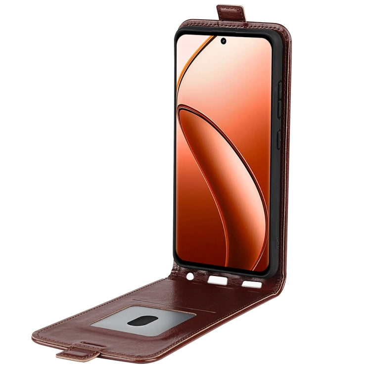 For Realme 12 Pro+ R64 Texture Single Vertical Flip Leather Phone Case