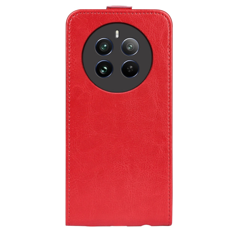 For Realme 12+ 5G R64 Texture Single Vertical Flip Leather Phone Case