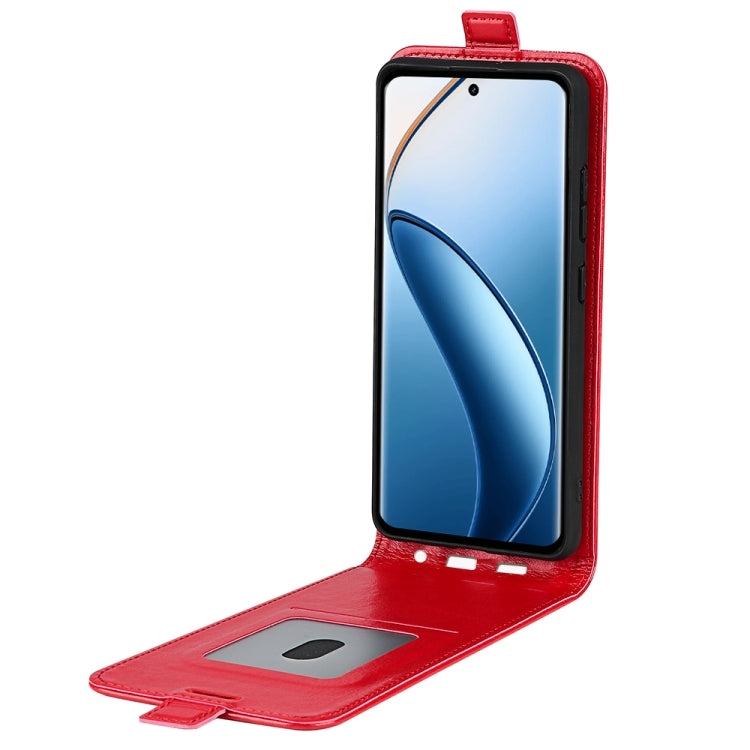 For Realme 12+ 5G R64 Texture Single Vertical Flip Leather Phone Case