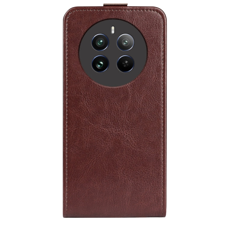 For Realme 12+ 5G R64 Texture Single Vertical Flip Leather Phone Case