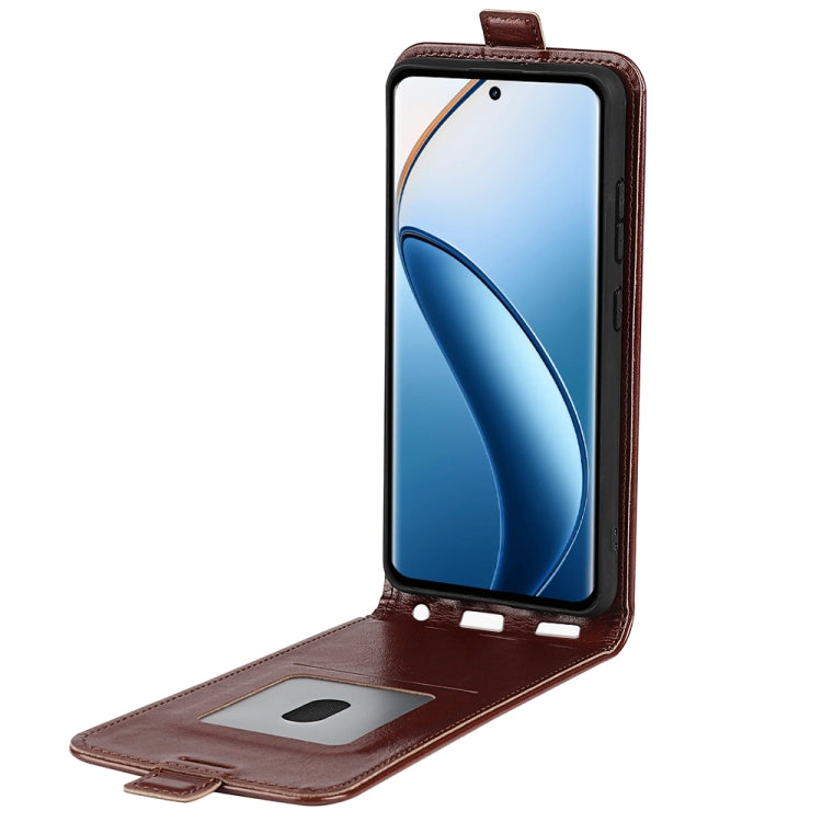 For Realme 12+ 5G R64 Texture Single Vertical Flip Leather Phone Case