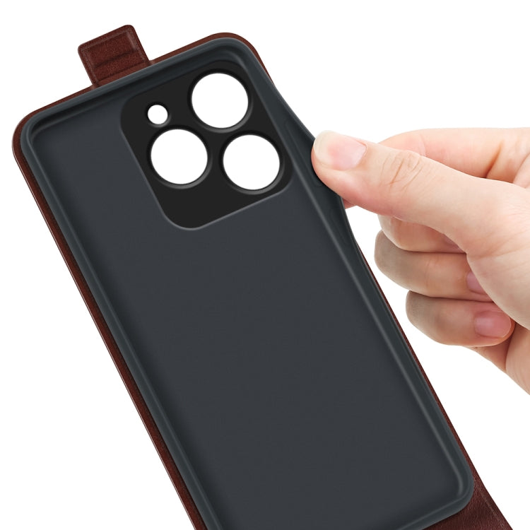 For Realme C63 R64 Texture Single Vertical Flip Leather Phone Case