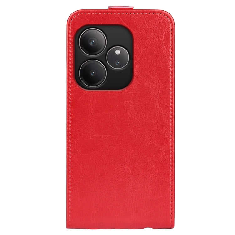 For Realme GT 6 5G R64 Texture Single Vertical Flip Leather Phone Case