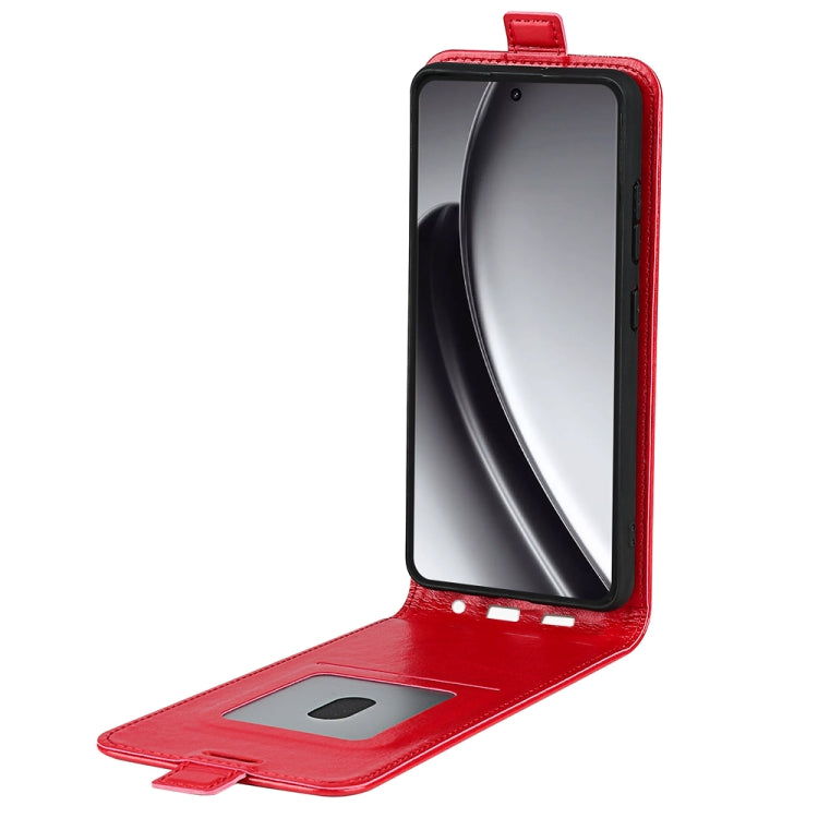 For Realme GT 6 5G R64 Texture Single Vertical Flip Leather Phone Case