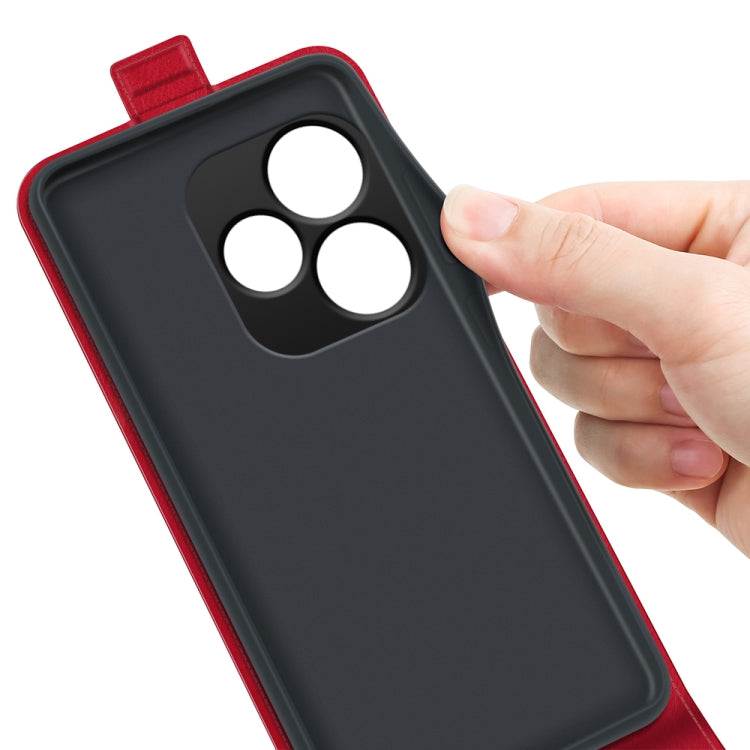 For Realme GT 6 5G R64 Texture Single Vertical Flip Leather Phone Case