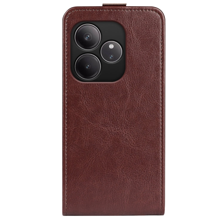 For Realme GT 6 5G R64 Texture Single Vertical Flip Leather Phone Case