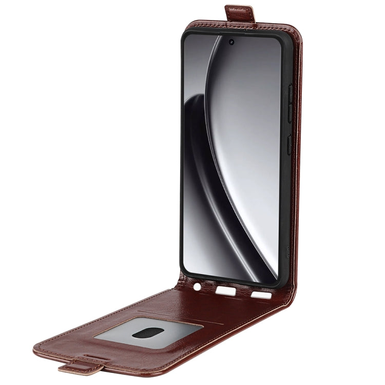 For Realme GT 6 5G R64 Texture Single Vertical Flip Leather Phone Case