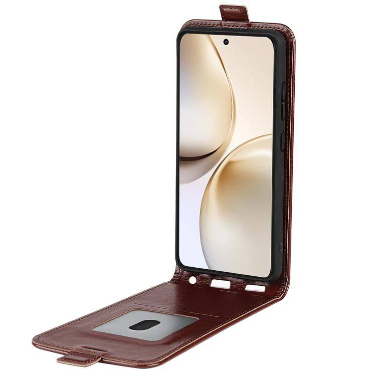 For Realme 14 Pro+ R64 Texture Single Vertical Flip Leather Phone Case
