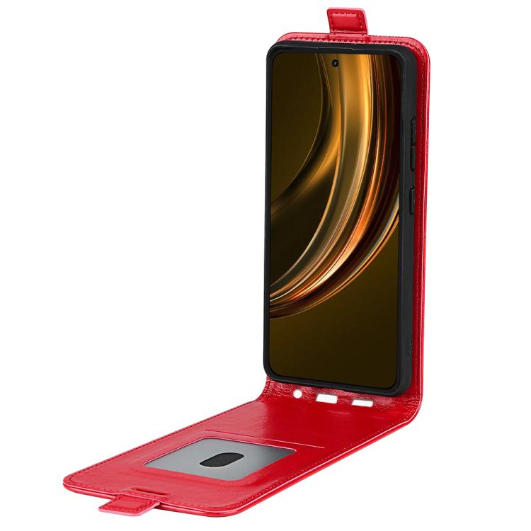 For Realme 13+ 5G R64 Texture Single Vertical Flip Leather Phone Case
