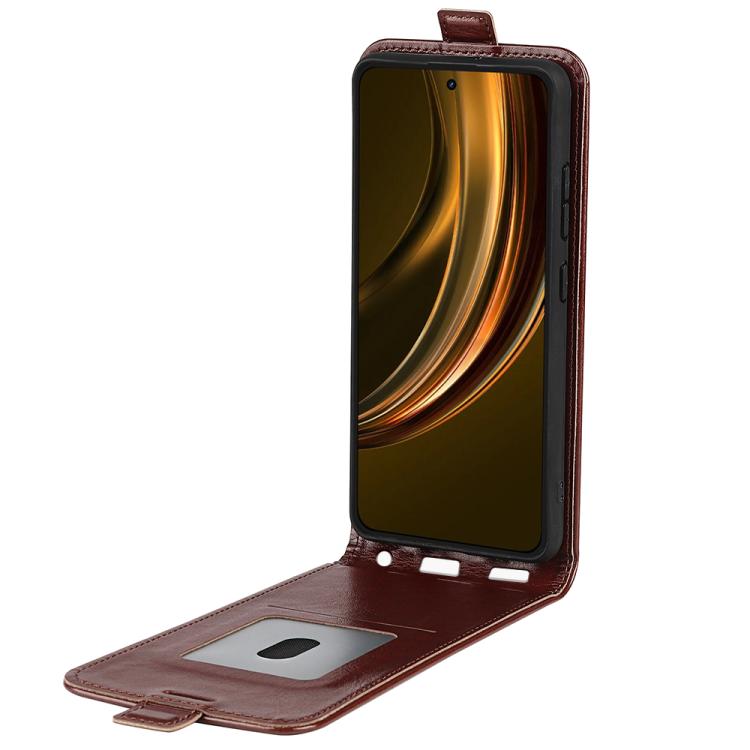 For Realme 13+ 5G R64 Texture Single Vertical Flip Leather Phone Case